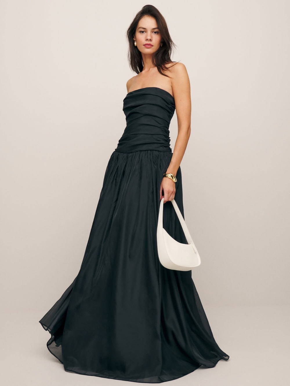 Reformation Iben Dress Black